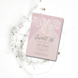 Convite Pearls Princesa Vestida Blush Rosa Doce Festa 16<br><div class="desc">Um modelo doce 16,  simples,  moderno,  elegante e chic,  com fundo cor-de-rosa,  cordas de pérolas em uma princesa vestida de pincel,  com capas recheadas e tipografia moderna. Um design de "pérolas e redemoinhos".</div>
