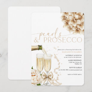 Convite Pearls Prosecco - Chá de panela Moderno Elegante
