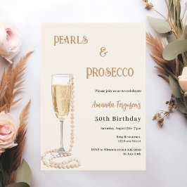 Convite Pearls Prosecco, dourado