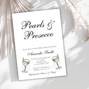 Convite Pearls & Prosecco - Partido Bridal Elegante
