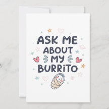 Peça-me Sobre Minha Arte de Bebê Fofo Burrito