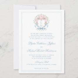 Convite Pecado de Flor de Cereja Doce | Casamento Monogram