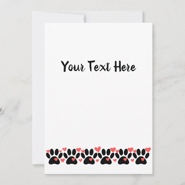 Convite Peças De Papoila E Fitas De Corações Vermelhas (Frente)