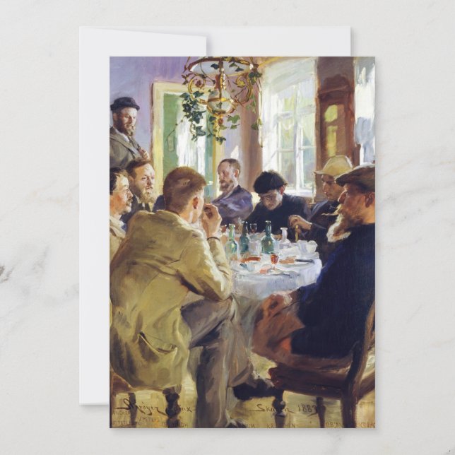 Convite Peder Severin Kroyer - Hora do almoço (Frente)