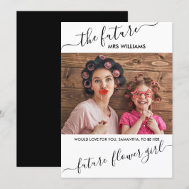 Convite Pedido de Casamento com Menina de Flores da Futura