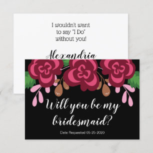 Convite Pedido de Dama de Honra Você Será Moderno