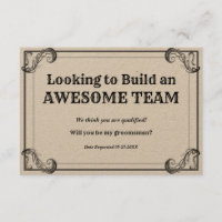 Pedido de Padrinho Vintage Construindo uma Equipe