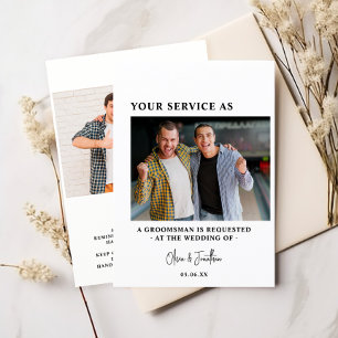 Convite Pedido de Proposta de Padrinho de Casamento Modern