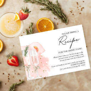 Convite Pedido de Receita de Chuveirinho Nupcial Mimosa Ro