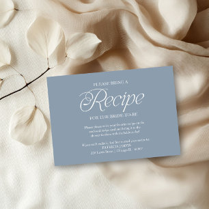 Convite Pedido de Receita para Chá de Noiva Something Blue