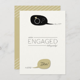 Convite Pediu & disse sim! Festa de noivado chique