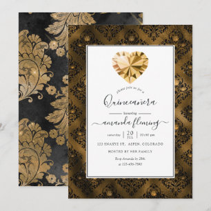 Convite Pedra Âmbar Quinceañera