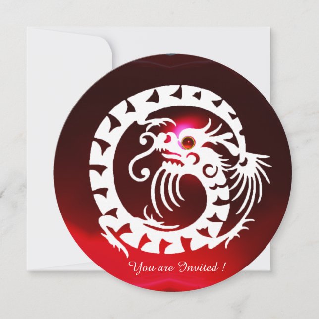 CONVITE PEDRA GEMADA RUBI BORGONHA VERMELHA DRAGÃO SERPENT (Frente)