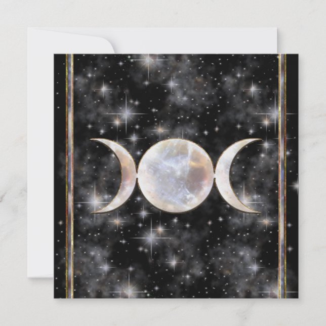 Convite Pedra lunar tripla da lua (Frente)
