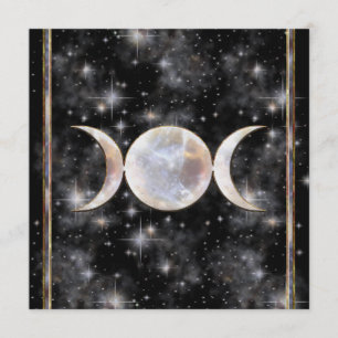 Convite Pedra lunar tripla da lua