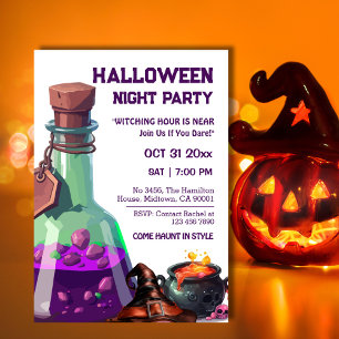 Convite Pedra mágica de bruxaria que cavava o Halloween