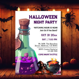 Convite Pedra mágica de bruxaria que cavava o Halloween