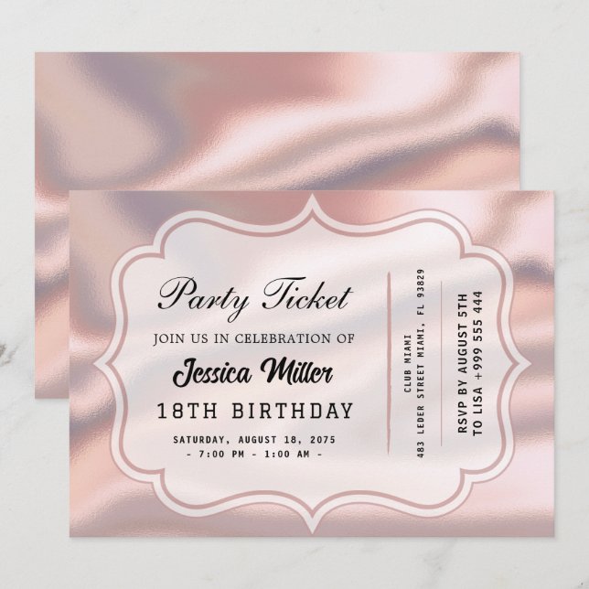 Convite pedra opala (Frente/Verso)