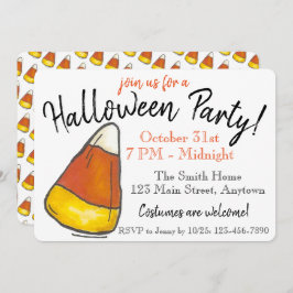 Convite Pedra ou trato de balsa doce do Halloween