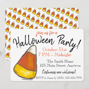 Convite Pedra ou trato de balsa doce do Halloween