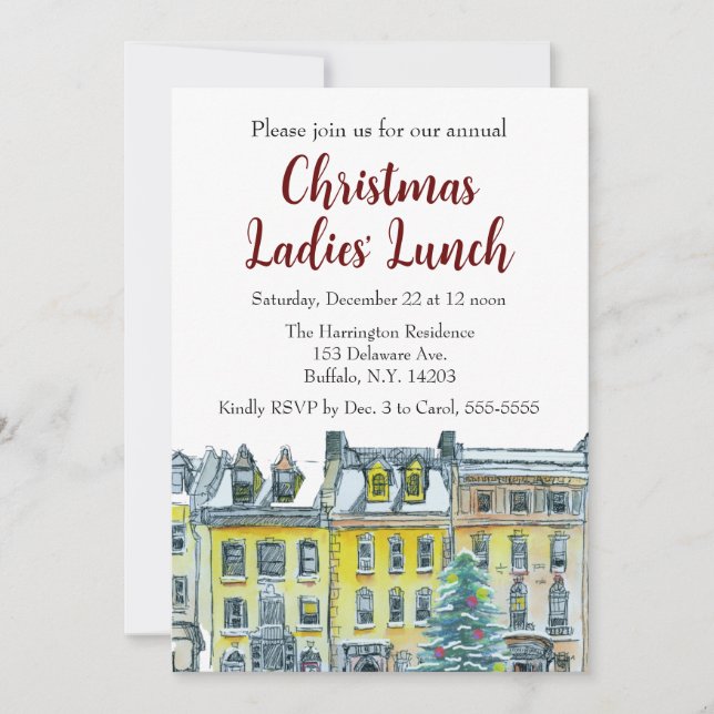 Convite Pedras Brancas Douradas de Natal na Cidade (Frente)