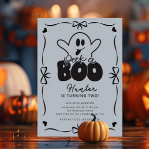 Convite Peek A Boo Ghost Birthday