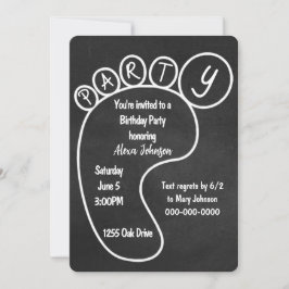 Convite Pegada Física No Quadro Preto