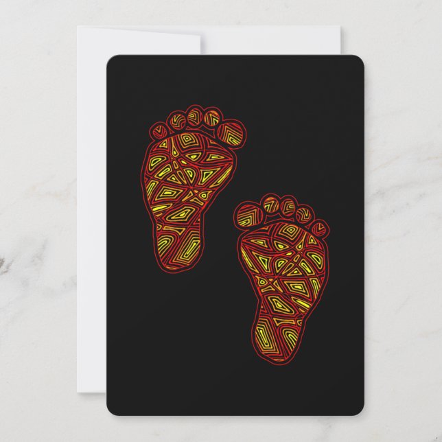 Convite Pegadas de Bebê (Frente)