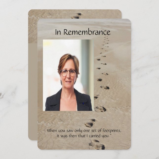 Convite Pegadas no Memorial Personalizado do Poema de Arei (Frente/Verso)