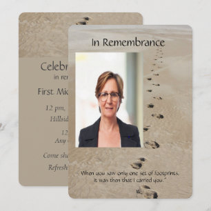 Convite Pegadas no Memorial Personalizado do Poema de Arei