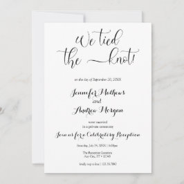 Convite Pegamos o nó | Recepção de casamento casual