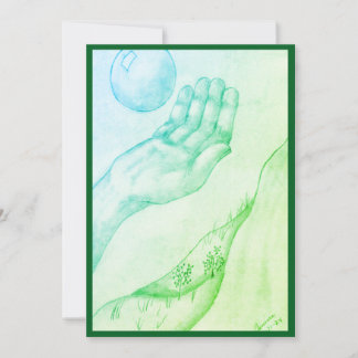 Convite Pegando ou jogando? - Plano verde