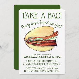 Convite PEGUE UM BAO - Parabéns da Celebração do Bun Pork