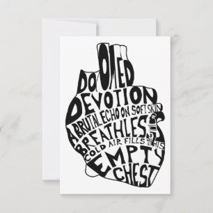 Convite peito vazio: coração anatômico