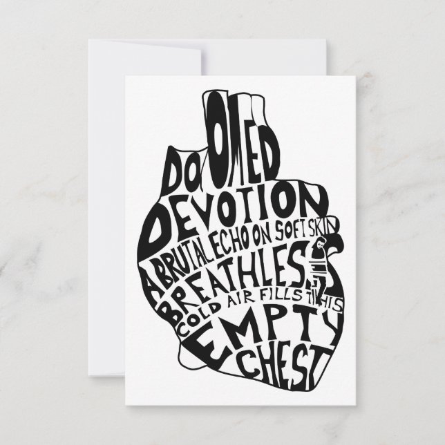 Convite peito vazio: coração anatômico (Frente)