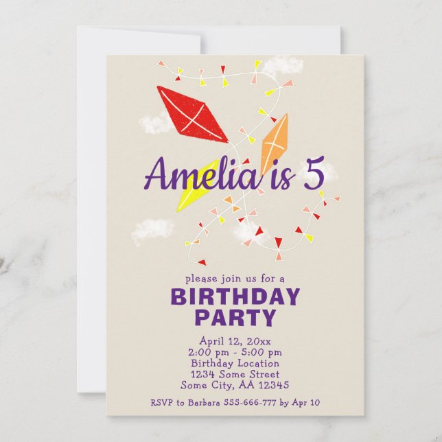 Convite Peitos bonitos no Aniversário de criança de Desenh (Frente)