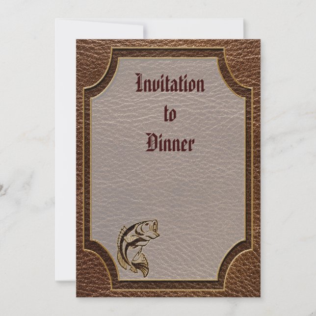 Convite Peixe De Leather (Frente)