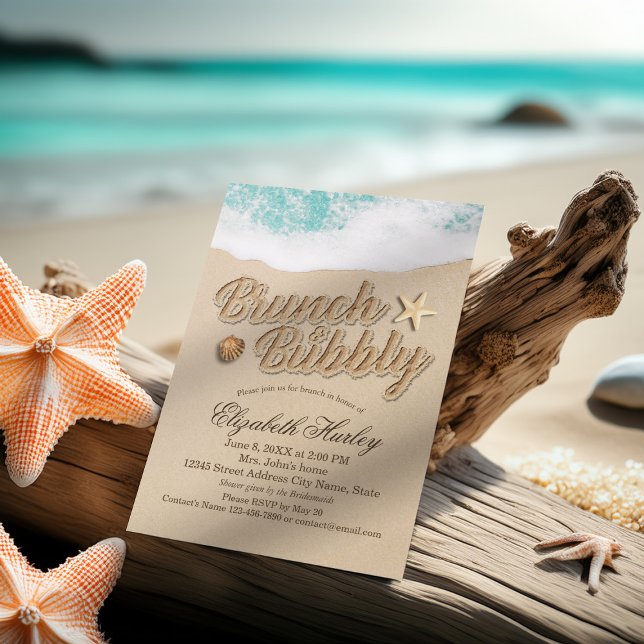 Convite Peixe de Starfish de Brunbble Chá de panela Summer (Criador carregado)