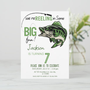 Convite Peixe Engraçado Passa Retrato De Aniversário,