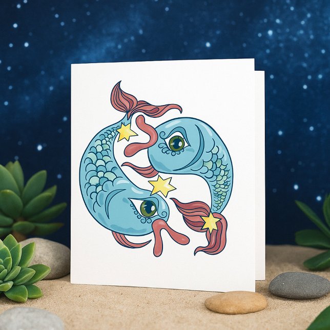 Convite Peixes Zodiac Fish Horoscope (Criador carregado)