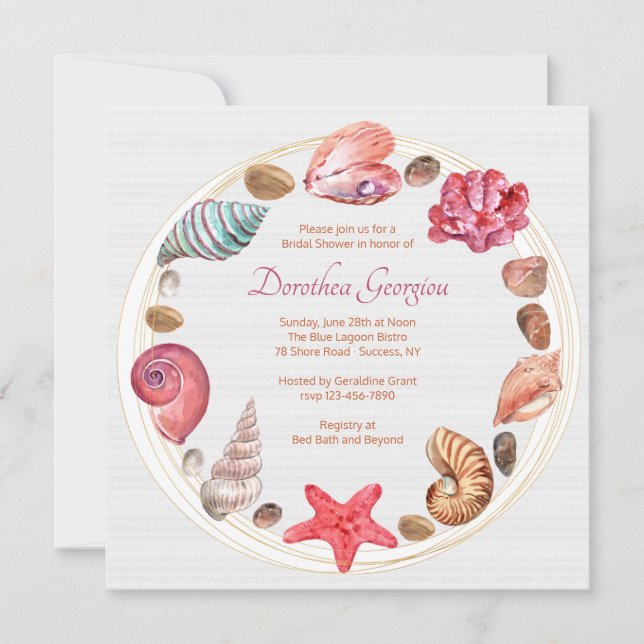 Convite Pelo Chá de panela Do Mar (Frente)