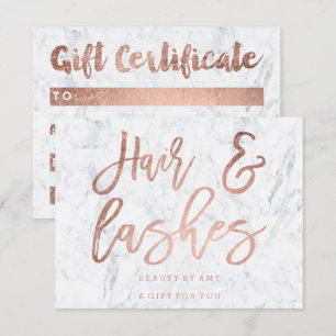 Convite Pêlos de cabelo de certificado de presente são r