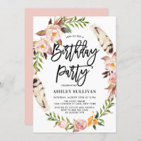 Penas Boêmicas e Festa de aniversário Floral