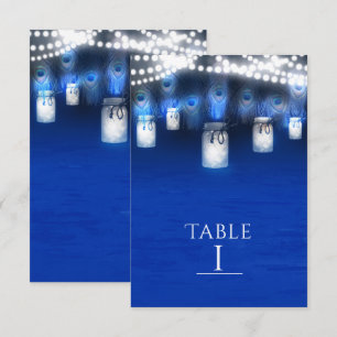 Convite Penas de Pavão, Pote de Pedra e Número da Mesa com