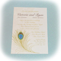 Penas de Peacock ouro