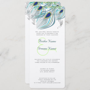 Convite Penas de Peacock Vintage 3