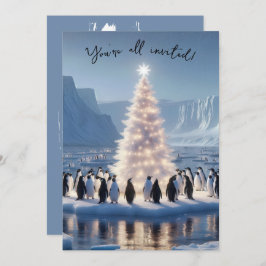 Convite Penguin Christmas Party