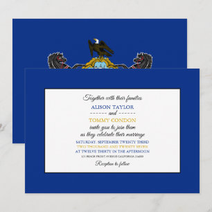 Convite Pennsylvanian Flag, Flag of Pennsylvania Wedding