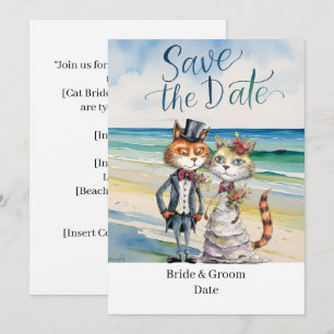 Convite Pensamento de Casamento de Praia de Cat Wedding