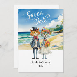 Convite Pensamento de Casamento de Praia de Cat Wedding